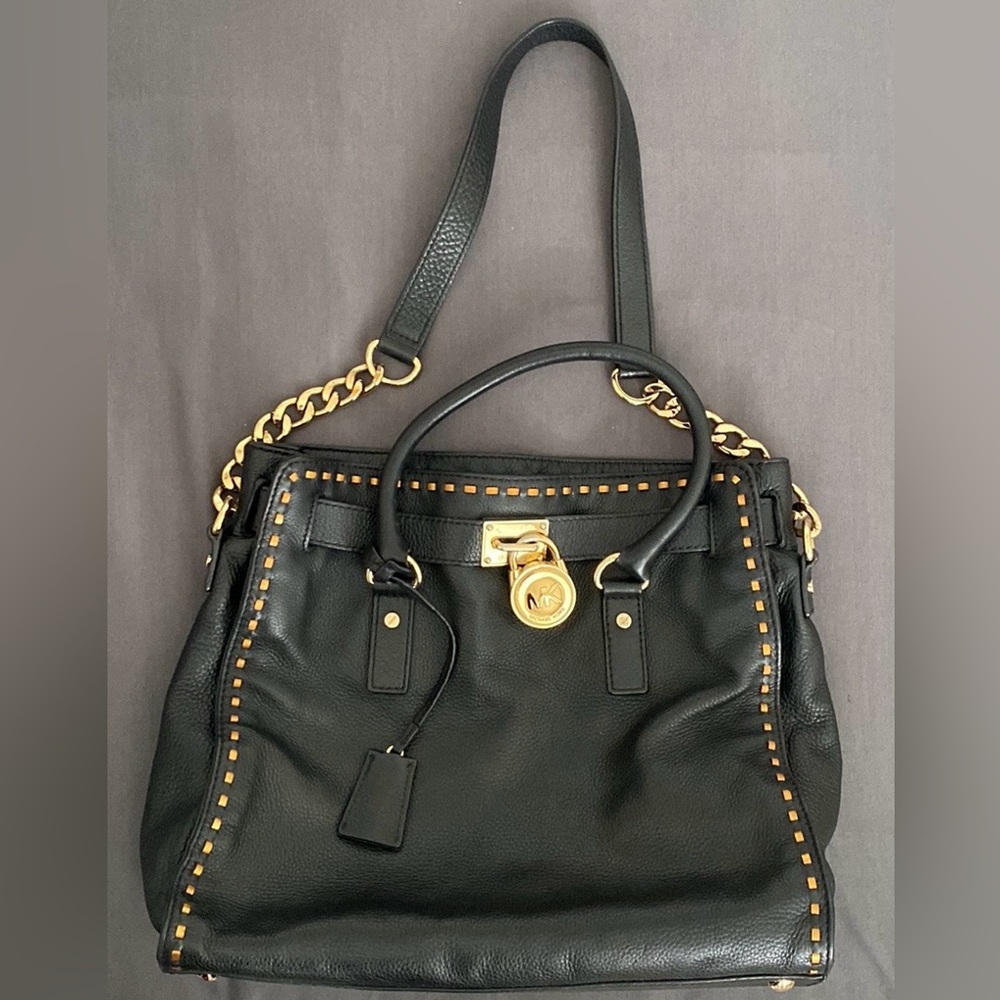 Michael Kors Genuine Leather Hamilton Bag mint condition on chains and leather